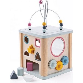 Bigjigs Toys - Дървен дидактически куб с активности (32009)