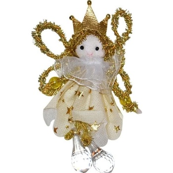 Wiky Dekorace vánoční - anděl zlatý se skleněnými nožkami
