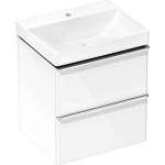 Hansgrohe Xelu Q - Шкаф за мивка, 63x58x50 см, 2 чекмеджета, гланцово бяло/хром 54371000 (54371000)