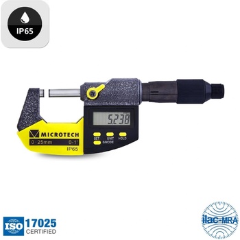 Microtech Electronic Дигитален микрометър Microtech PRECISION IP65, 110180254, 0-25 mm, 0.001 mm, ± 0.002 mm (110180254)