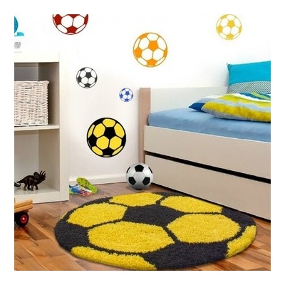 Vopi Fun shaggy 6001 yellow kulatý