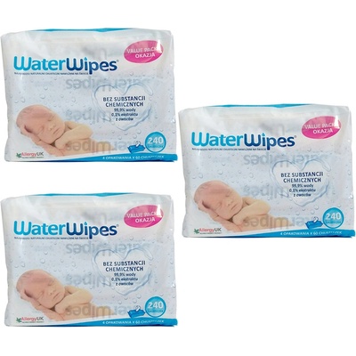 WaterWipes Vlhčené obrúsky 240 ks (4 x 60 ks)
