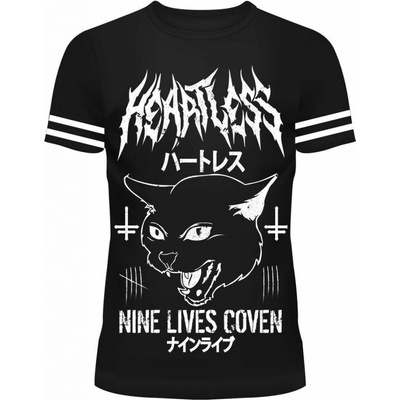 tričko HEARTLESS NINE LIVES Čierna