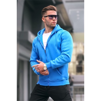 Madmext Мъжки Regular Fit суитшърт с качулка 6033 - Яркосин #362887 (362887_Синьо)