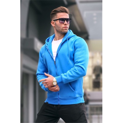 Madmext Мъжки Regular Fit суитшърт с качулка 6033 - Яркосин #362887 (362887_Синьо)
