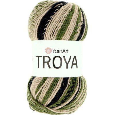 YarnArt Troya 2113 béžovo zelená