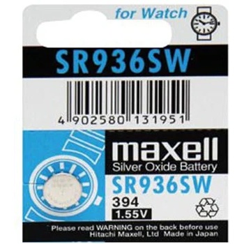 Maxell Батерия сребърна Maxell for Watch SR, 1.55V, 1 бр (MLBSSR936SW)