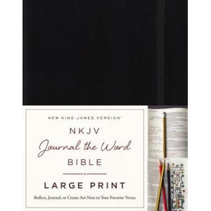 NKJV, Journal the Word Bible, Large Print, Hardcover, Black, Red Letter (ISBN: 9780718090838)