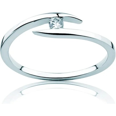 SAVICKI Годежен пръстен Minimalism: бяло злато, диамант