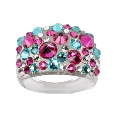 Prsten LEVIEN BY SWAROVSKI Bubble PINK/TURQUOIS RBB50PTY