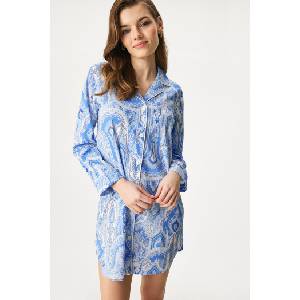 Ralph Lauren Дамска нощница Ralph Lauren Cotton Lawn къса (ILN32489_936_kos)