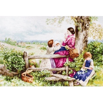 Image 1 of Luca-S Пролетни цветя - гоблен със схема 1: 1 (aida 25 каунта)