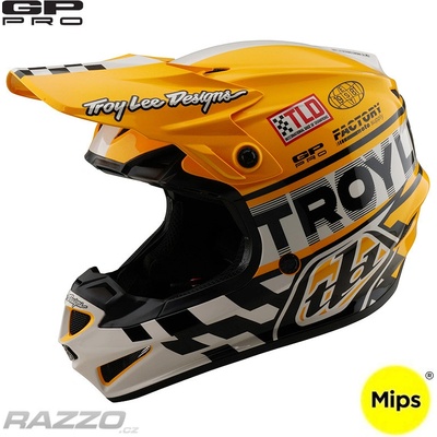 TroyLeeDesigns GP Pro MIPS Fifty-50 White Gold 2025