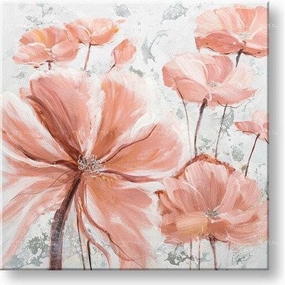 Maľovaný obraz na stenu KVETY 70x70 cm - 70×70 cm / Klasický 2 cm