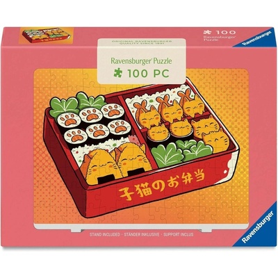Ravensburger Mini se stojánkem Kawaii koťátka v bento-boxu 100 dílků