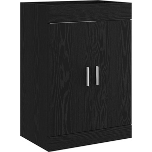 vidaXL Кабинет под мивка за баня Черен дъб 78, 5 x 37, 5 x 81 см (890689)
