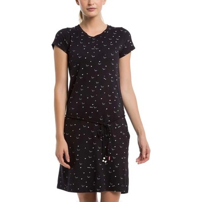 Bench Printed Jersey Dress Bird & Heart Minimal With Pop