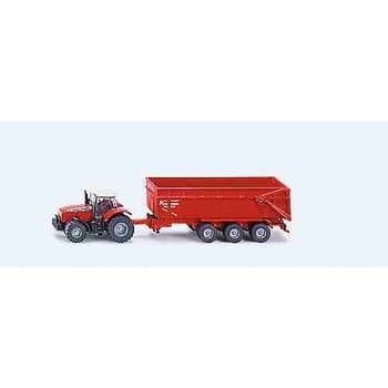 Siku Farmer 1844 Traktor Massey Ferguson s vlečkou 1:87