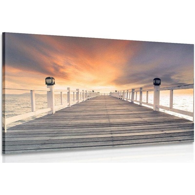 Obraz dřevěná promenáda - 120x80
