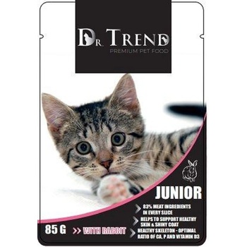 DR TREND Пауч Др Тренд котка junior със Заек 85гр