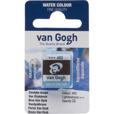Van Gogh Akvarelová barva v půlpánvičce 403 Vandyke Brown