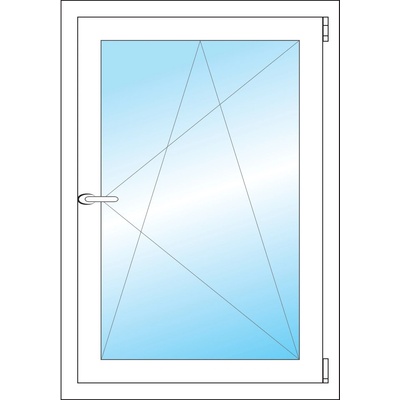 OKNA HNED Plastové okno 67x96 cm (670x960 mm) bílé otevíravé a sklopné pravé