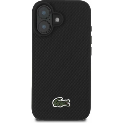 Lacoste Iconic Petit Pique Woven Logo MagSafe pre iPhone 16 Plus Black (LCHMP16MPVCK)