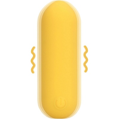 Loveline Shots Smooth Bullet Vibrator Sunpac Yellow silikonová vibrační patrona 7,5 x 2,3 cm