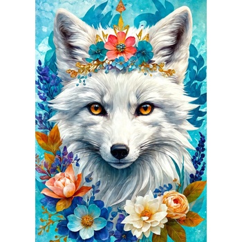 Enjoy - Puzzle Blooming Snow Fox - 1 000 piese