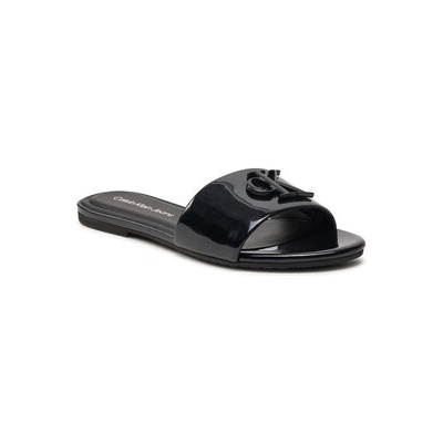 Calvin Klein Jeans Чехли Flat Sandal Slide Mg Met YW0YW01348 Черен (Flat Sandal Slide Mg Met YW0YW01348)