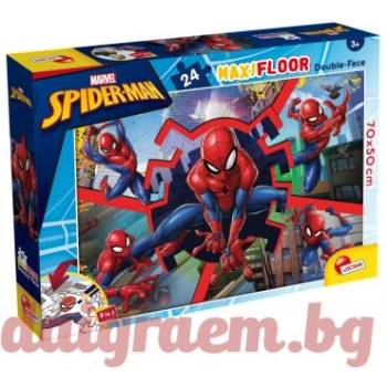 Lisciani Пъзел LISCIANI 99740 - 24 части - Спайдърмен, Spiderman, двулицев пъзел (LI99740)