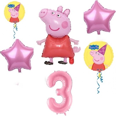 Balónkový set Prasátko Peppa 3.narozeniny