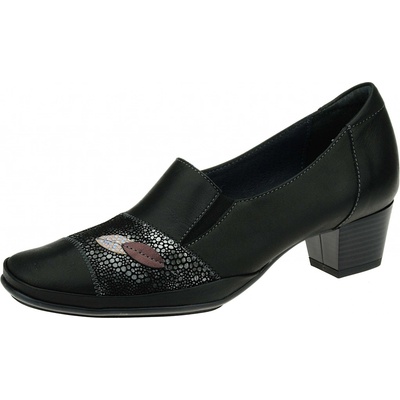 Rega Shoes Kožené mokasíny na podpatku G009