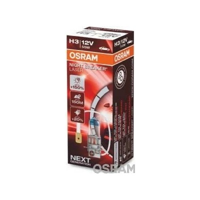 OSRAM žárovka H3 12V 55W, PK22S NIGHTBREAKERLASER - 1 kus