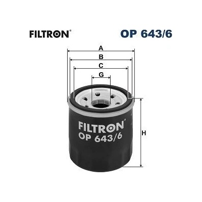 FILTRON Olejový filter OP 643/6