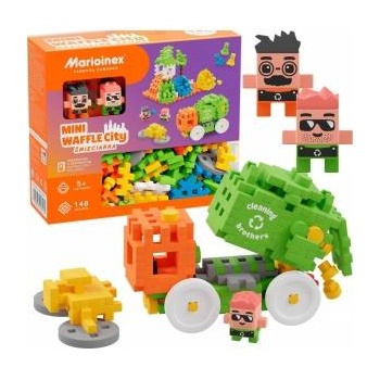 Marioinex Конструктор Marioinex Градски център, боклукчийски камион, мини, вафлен, 148 части