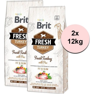 Brit Fresh Turkey with Pea Adult Fit & Slim 2 x 12 kg