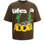 Pretty boy ugly world Детска тениска PRETTY BOY UGLY WORLD Pretty Boy Ugly World Short Sleeve Crew Neck Oversized Fit T-Shirt Mens - Brown