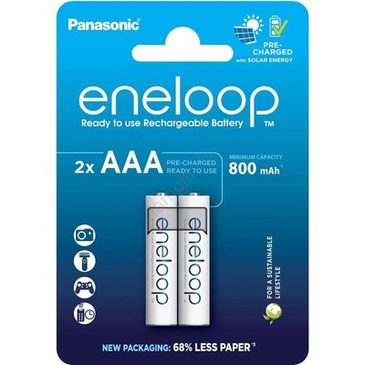 Panasonic - 2 бр. Акумулаторна батерия AAA Eneloop 800 mAh (FT1041)