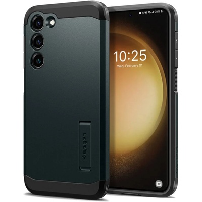 Spigen Противоударен Хибриден Калъф за Samsung S23, Spigen Tough Armor Case, Зелен (ACS05720)