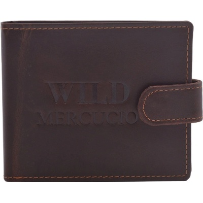 Wild kožená peňaženka tmavo hnědá