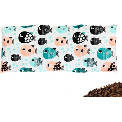 VFstyle nahřívací polštářek bederní s pohankovými slupkami 50x20 cm Fish