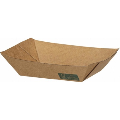 Intertan SA Papierová kraft tácka miska, 680 ml, 13,7x8,5x5,5cm, tray z v