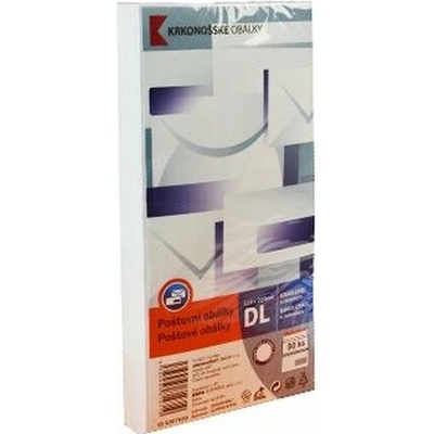 Obálka dl. bílá samolep. okénko DL 50ks 110x220mm