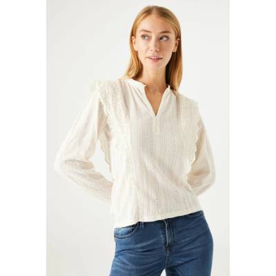 GARCIA N40220 53 ladies shirt ls 53 off white