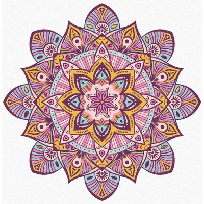 zuty Malování Podle Čísel Mandala Vii 80 x 100 Cm Plátno