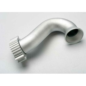 Traxxas Header, exhaust (tubular aluminum, silver-anodized) (TRX 2.5, TRX5340 (TRX5340)