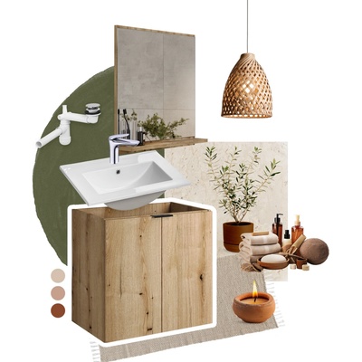 Comad Koupelnová sestava Nova Oak 90 cm se skříňkami dub coast evoke