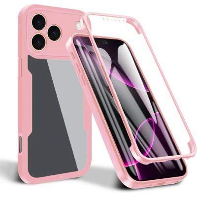 Techsuit Калъф за iPhone 17 Pro - Techsuit - ColorVerse 360 Series + Screen Protector - Розов