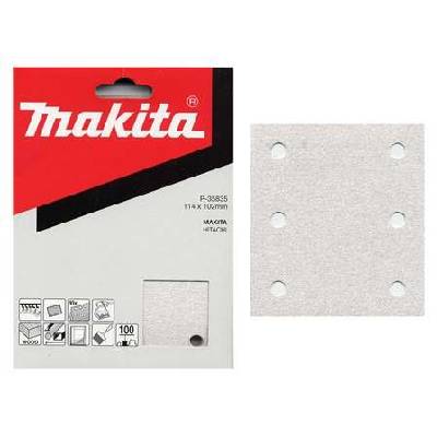 Шлайф хартия MAKITA с велкро закрепване 102x114 мм 6 отвора K80, 10 бр. P-35829 (P-35829)